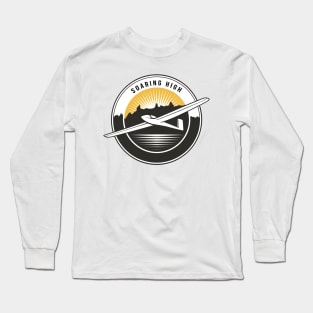 Soaring High Glider Pilot Sailplane Biplane aerial floating soaring Long Sleeve T-Shirt